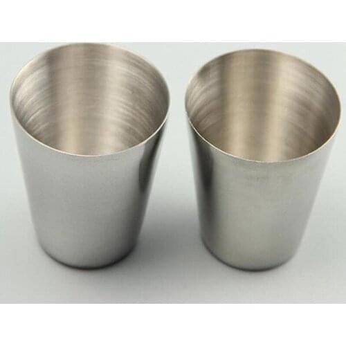 1000 pcs 30ml Portable Stainless Steel Shot Glasses Barware Beer Wine Drinking Glass Outdoors Cup Mugs