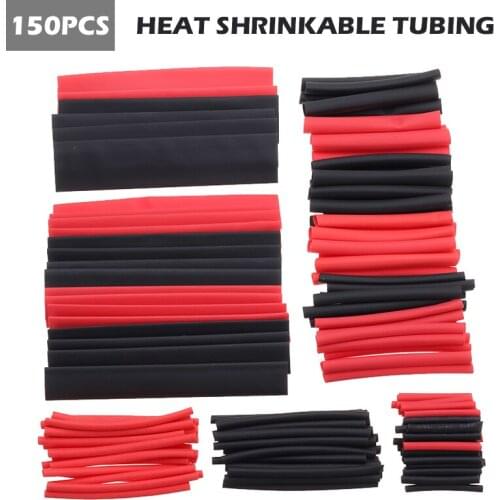 150Pcs Heat Shrink Tubing Tube Sleeve Car Electrical Assorted Cable Wire Wraps Insulation Tubing Tools Parts