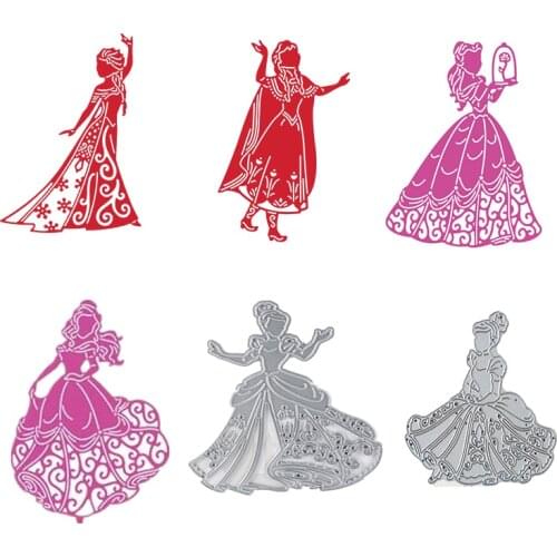 2019 New Dies Cartoon Girl Princess Metal Cutting Dies for DIY Scrapbooking Embossing Paper Cards Making Crafts