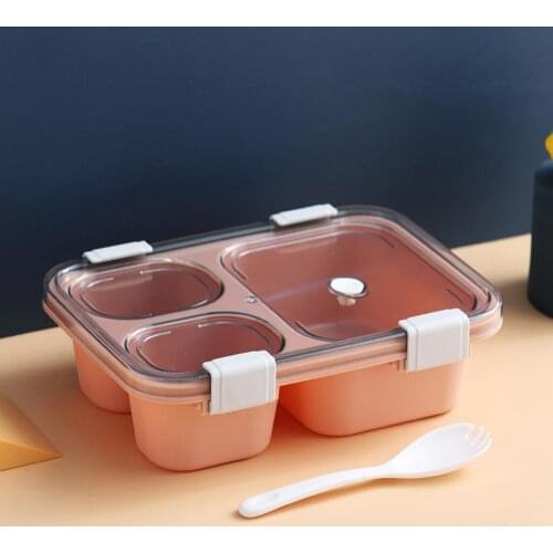 3/4 Grid Portable Rectangle Large Capacity Leakproof Lunch Box Food Container Outdoor picnic portable lunch box