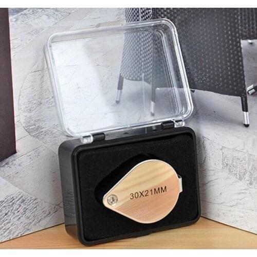 30x21mm Metal Folding Jewellers Jewel Jewelry Magnifier Pocket Loupe Great Birthday Gift for Children Magnifying Glass