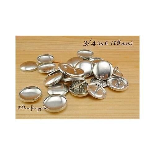 500 sets of cover buttons 3/4 inch (18mm) Size 30 Self cover buttons Wire back