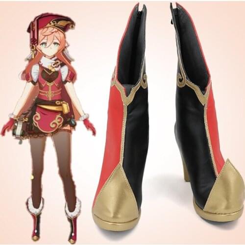 Anime Genshin Impact Yan Fei Shoes Boots Game Aestheticism Yanfei Cosplay Pink wigs Halloween Party Outfit For Women Accessories