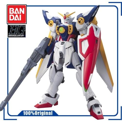 BANDAI HG 1/144 XXXG-01W WING GUNDAM Assembly Model Action Toy Figures Gifts for Children