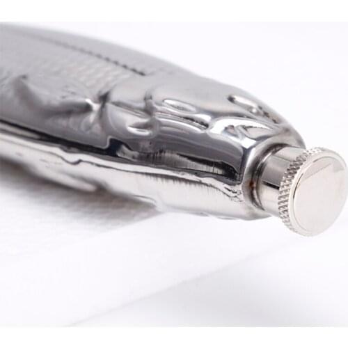 Trout-Fish-Shape Hip Flask 4oz Alcohol Bottle With Funnel Mini Pocket Flask Stainless Steel Party Drinkware For Outdoor M68E
