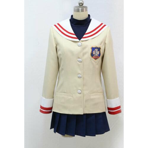 Anime CLANNAD Tomoyo Kotomi Fuko Nagisa Kyou Uniform Dress Cosplay Costume