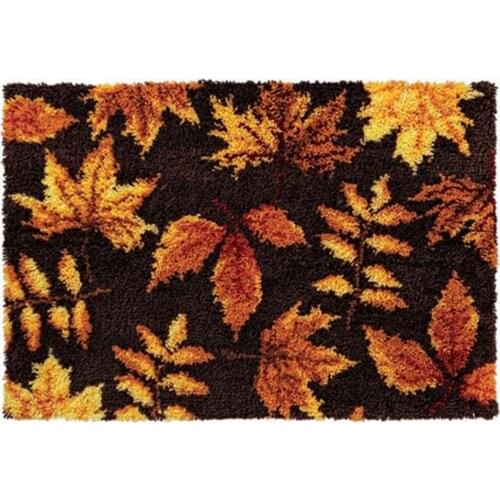 Latch hook rug kits Leaves needle for carpet embroidery Foamiran for crafts button package foamiran klink haak kleed point rug