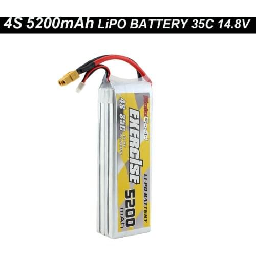 Lipo Battery 4S 14.8V 5200mAh 35CBatteries with XT60 Plug For FPV Drone