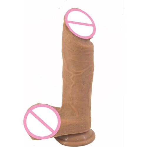 NNSX Soft Double-layer Silicone Dildo With Suction Cup Anal Ass Plug Penis for Women Men Masturbation sex toys adult stuff