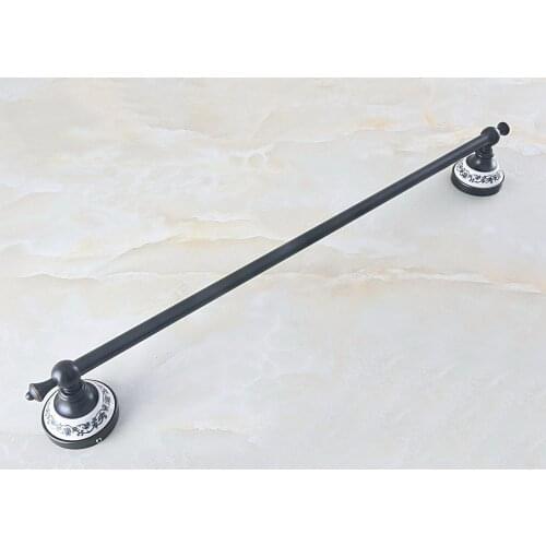 Black Oil Rubbed Bronze Wall Mounted Bathroom Single Towel Rail Bar Holder Bathroom Accessory aba753