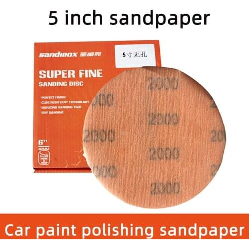 5 Inch Soft Film Sandpaper 125mm Velcro Sandpaper Car Polishing And Polishing Disc Self-adhesive 2000 Mesh Sandpaper