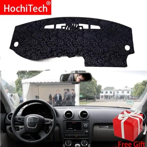 Rose Pattern Non-slip Dashmat Dash Mat Dashboard Cover Pad Cover Carpet Car Sticker for AUDI A3 2004 2005 2006-2013 Car Styling