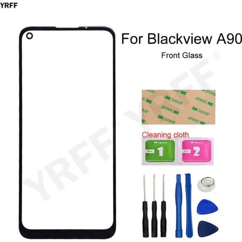New 6.39'' Front Glass Panel For Blackview A90 (No Touch Screen) Outer Glass Panel Cover Phone Repair Parts