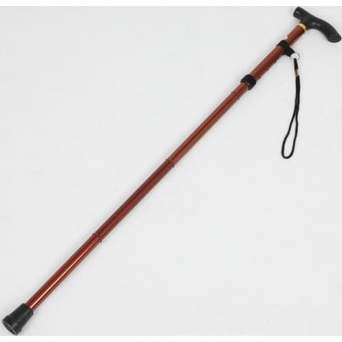 New Walking Stick Hiking Trekking Ultralight 4 Sections Adjustable Canes Aluminum Alloy Folding Sticks Drop Shipping