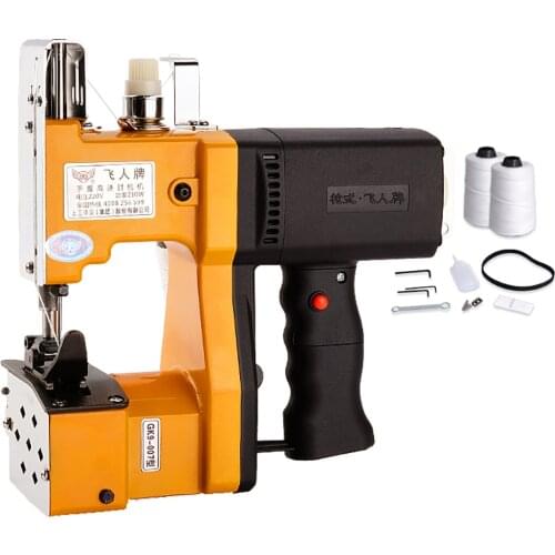 220V Portable Electric Packing Machine Bag-sewing Machine Sack Closer Woven Bag Sealing Machine 210W 15000RPM