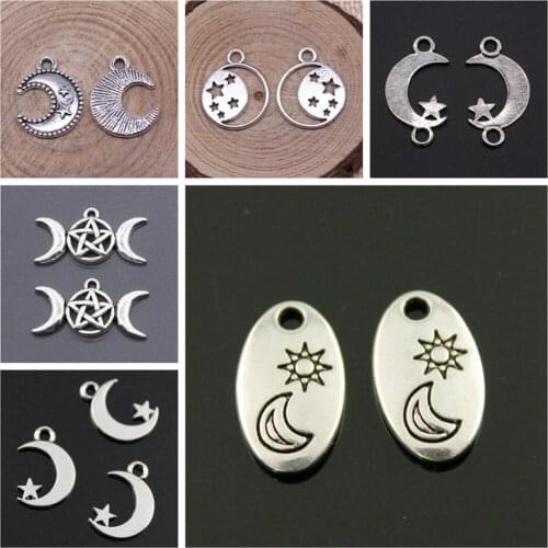 Malzahar Moon And Star Charms diy jewelry bracelet charms for jewelry making kit accessories