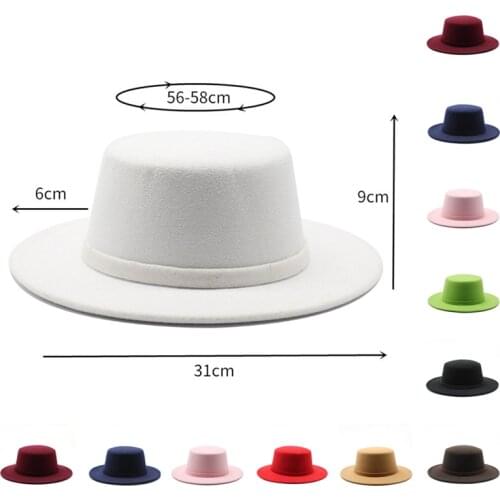 Men Fedoras Mixed Colors Jazz Hats Cowboy Hat For Women Winter Warm Cap White Black Bowler Hat Wholesale 2020