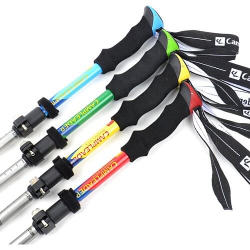 2019 New 5 Section Folding Walking Stick Hiking Accessories Folding Carbon Climbing Stick Trekking Pole Telescopic Baton