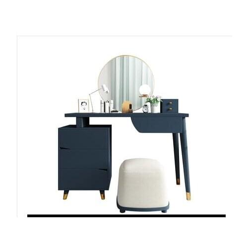 Solid wood dressing table modern minimalist bedroom light luxury dressing table with mirror integrated net celebrity home Nordic