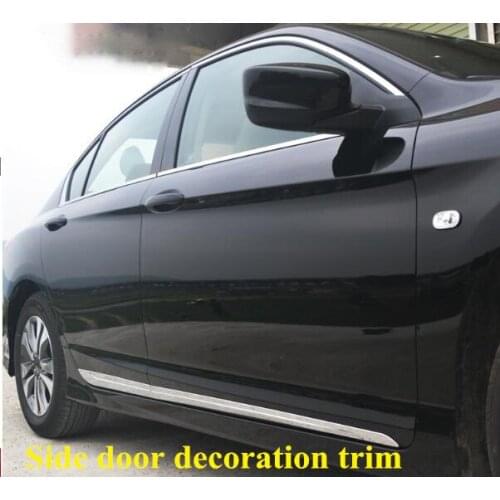 Higher star ABS chrome 4pcs side door decoration trim protection strip for Honda Accord 2013-2015