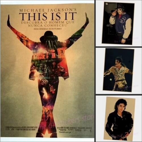 Michael Jackson Vintage Retro rock band music Guitar Matte Kraft Paper Antique Poster Wall Sticker Home Decora /H1036