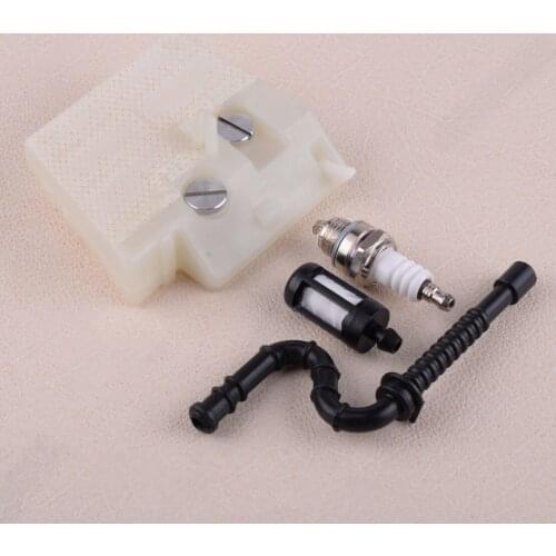 Air Oil Filter Line Hose Tube Gasket Kit Fit for Stihl Chainsaw 026 PRO MS260 MS240 1121 120 1612 Spark Plug