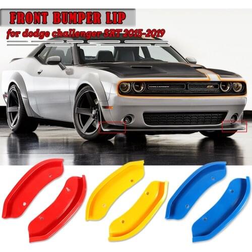 1 Pair Front Bumper Lip Protector Cover For Dodge Challenger SRT 2015-2019 Bumper Protector Diffuser Spoiler Splitter Guard