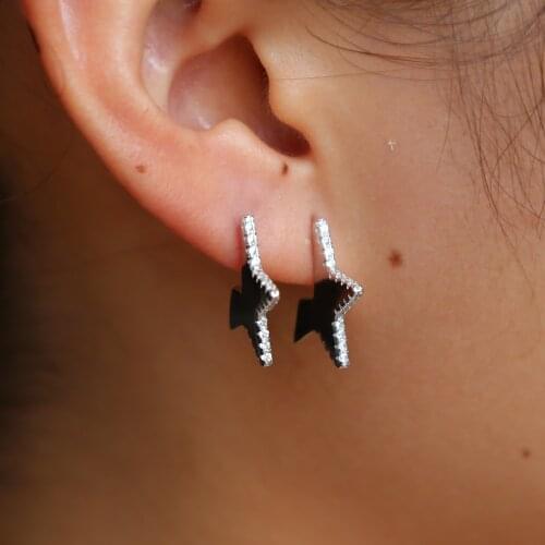 2018 New Fashion Simple Vintage Geometric Star Earrings for Women Brincos Birthday Dropshipping Gifts 925 sterling silver stud