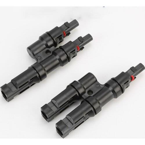 1Pair T Branch Connector for Solar Panel Parallel Connection Multi 2 Branch PV Module Cable Connectors for Solar System