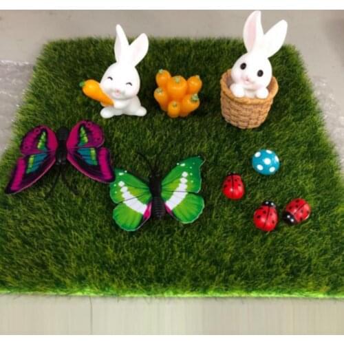 10Pcs/Set Rabbit Doll Novelty Multi-Functional Environmental Friendly Bunny Animal Figurine Micro-landscape for Home Office