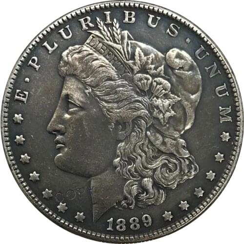 1889 United States Morgan 1 One Dollar Cupronickel Plated Silver Collectibles Copy Coin