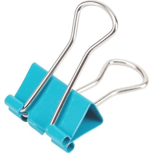 1Pc 25mm Colorful Metal Binder Clips Paper Clip Stationery Store Binding Bookmarks For Book Office School Supplies Bookmark