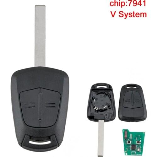 433MHz Keyless Remote Car Key Fob with ID47 PCF7941 Chip Fit for Vauxhall Astra H 2004 - 2009 Zafira B 2005 - 2013 V System