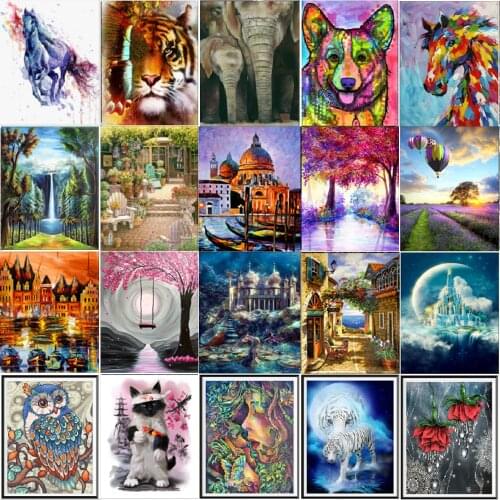 5D diamond painting full diamond animal lion scenery round diamond embroidery mosaic home decoration pattern DIY handmade gift