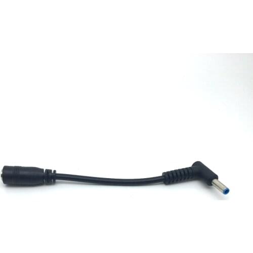 5.5*2.1mm To 4.5*3.0mm DC Power Charger Converter Adapter Right Angle Cable For HP Dell Blue Tips