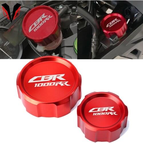 For HONDA CBR 1000 RR 2004-2017 2007 Accessories Motorcycle CNC Aluminum Front Rear Brake Fluid Cylinder Cap Oil Reservoir Cover
