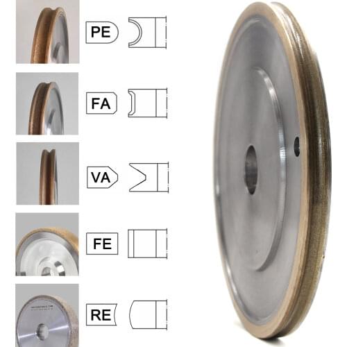 Diamond Pencil Grinding Wheel flat V angle abrasive wheel For 3~12mm glass Shape Edger Machine