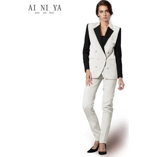 Женские брючные костюмы с пиджаком Auguswu China At AliExpress