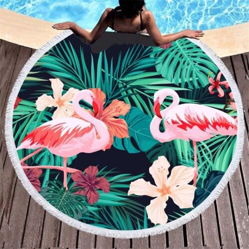 European And American Style Pink Flamingo Print Bath Towel Camping Bathroom Accessories Microfiber Beach Towels