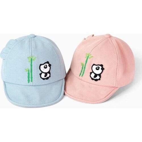 New Summer Newborn Baby Girl Boy Sun Hat Cotton Beret Hat Cartoon Panda Snapback Adjustable Baseball Cap Baby Hats Bucket Caps
