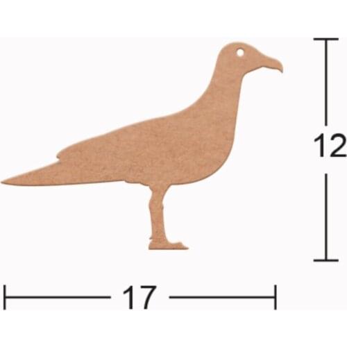 H113 Bird Trinket, 18mm Figurative Wood Object