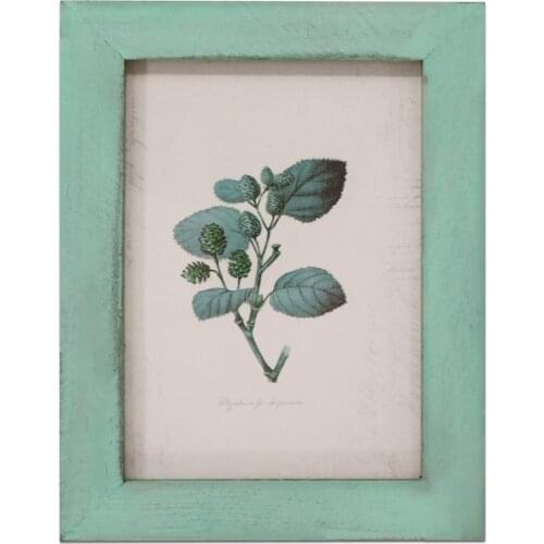 Turquoise Wood Picture Frames Wall Photo Frame Family Picture Display Living Room Hallway Bedroom Wall Decoration With HD Cover