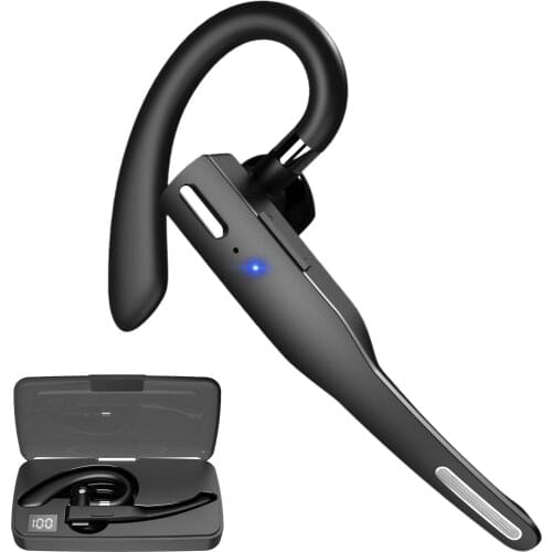 UNCJC Bluetooth Business Headset, Wireless Earpiece V5.1 Hands-Free Earphones with Built-in Mic for Driving Workout Office