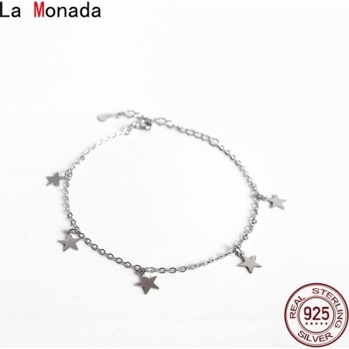 La Monada Fine Silver 925 Jewelry Bracelet Female Woman Star Minimalist Bracelets For Women Silver 925 Sterling