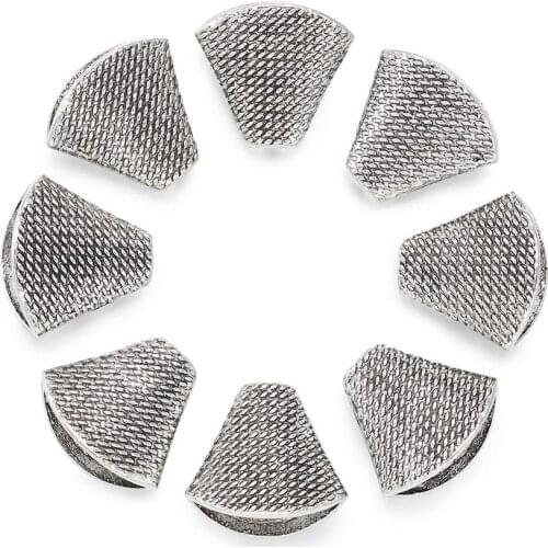 10pc Tibetan Style Alloy Bead Cones Trapezoid Shape Antique Silver Color For Tassels Pendant DIY Beads