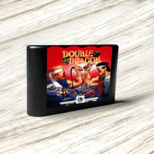 Double Dragon - USA Label Flashkit MD Electroless Gold PCB Card for Sega Genesis Megadrive Video Game Console