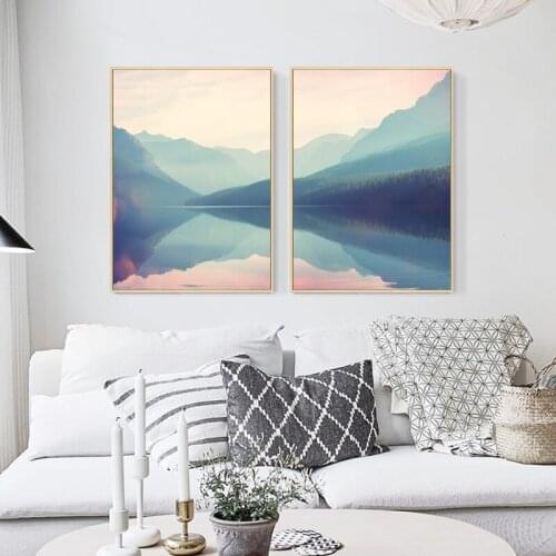 Warm Tones Scenery Painting Pure and Fresh Wall Art Picture Nordic Poster And Print Modern Wall Painting For Living Room Decor