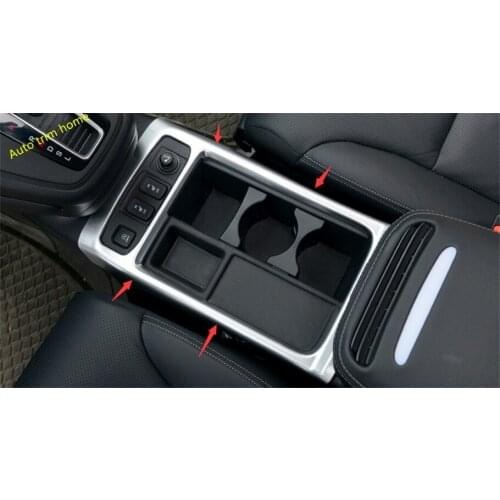 Lapetus Matte Interior Middle Water Cup Holder Decoration Cover Trim For Honda CRV CR-V 2015 2016 ABS Auto Accessories
