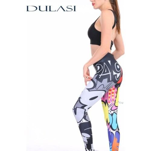 Leggings Sport Women Fitness Sexy Hgih Waist Booty Lifting Pants New Fashion Top Cartoon Street Style Recommend S-XL DULASI