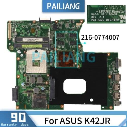 PAILIANG Laptop motherboard For ASUS K42JR Mainboard 216-0774007 REV 2.0 DDR3 TESTED